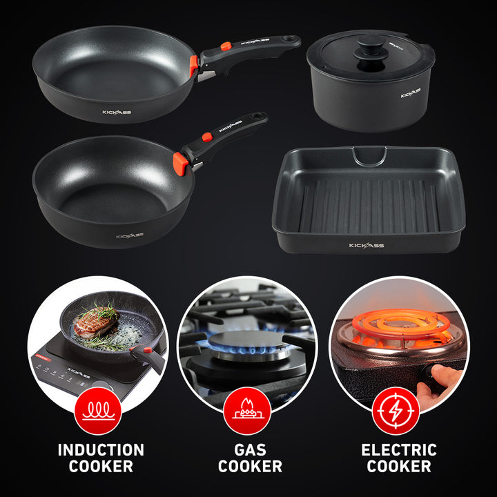 Compatible With Induction, Gas & Electric Cookers