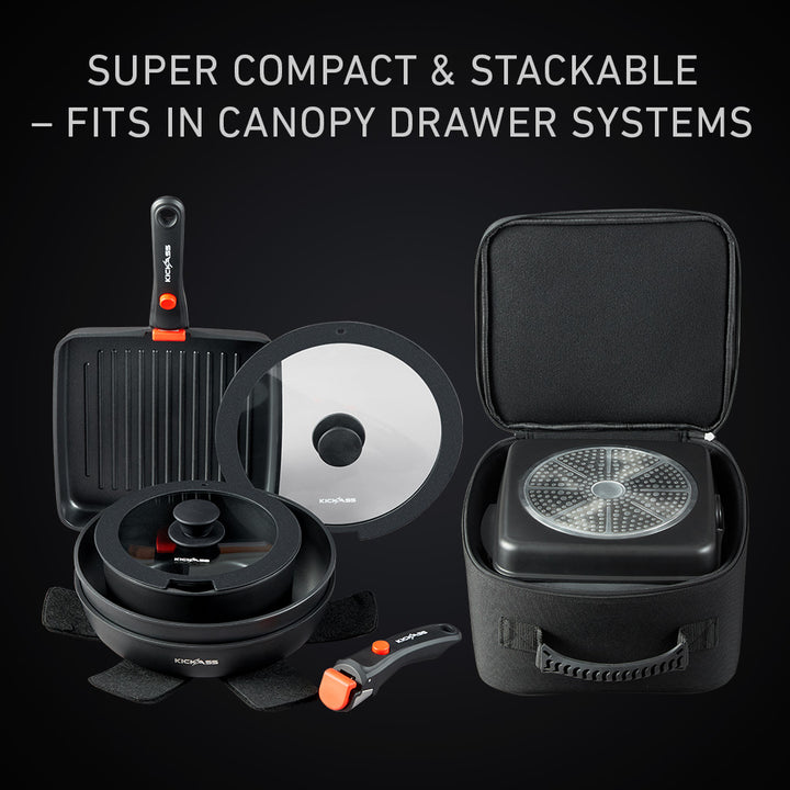 Super Compact & Stackable – Fits In Canopy Drawer Systems