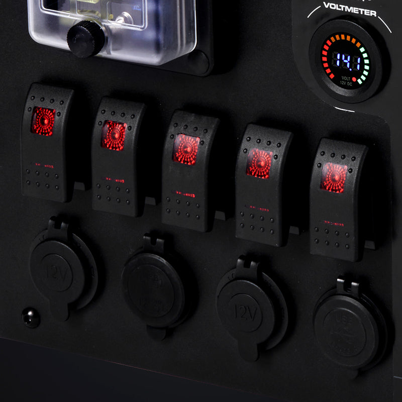 Five Light-Up Rocker Switches
