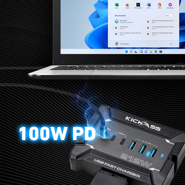 100W PD Charging for Laptops & More 