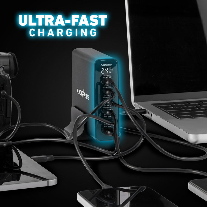 Ultra-Fast USB-C PD 3.1 – 140W Max Output & Triple USB-C PD 3.0 – 3 × 100W Max Outputs 