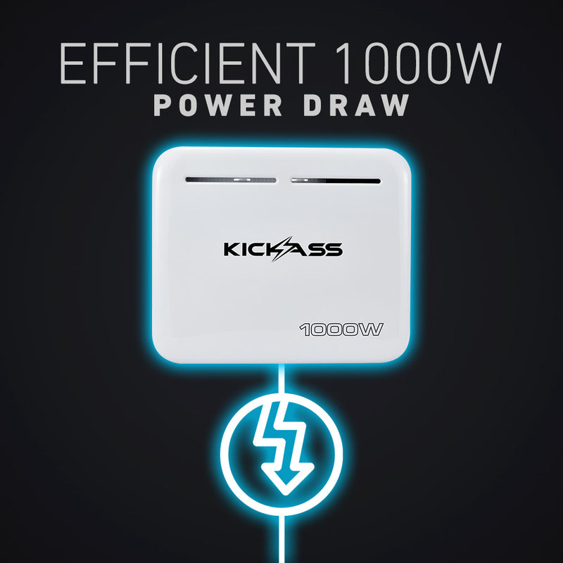 Efficient 1000W Power Draw  