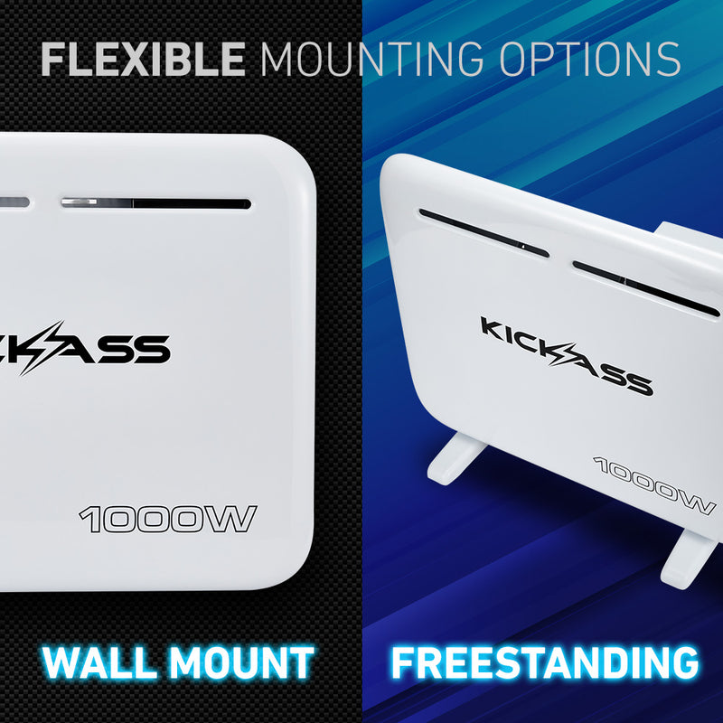 Flexible Mounting Options – Freestanding or Wall Mount 