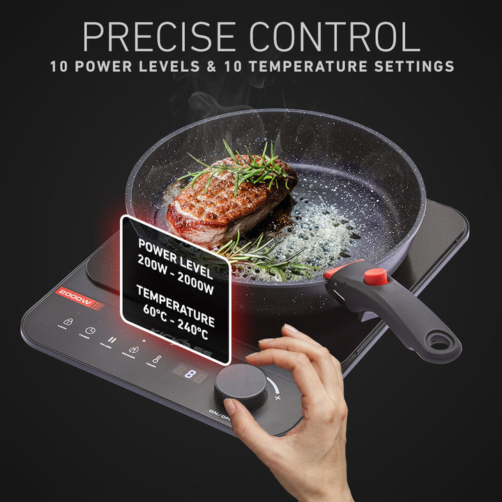 Precise Temperature Control: 10 Power & 10 Temperature Settings