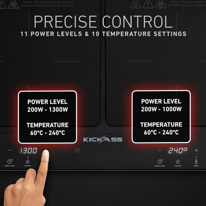 Precise Control: 11 Power Levels & 10 Temperature Settings