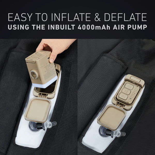 Easy to Inflate & Deflate Using the Inbuilt 4000mAh Air Pump 