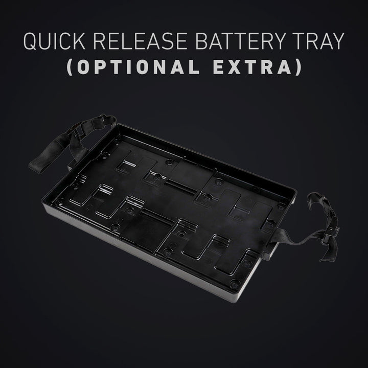 Quick Release Battery Tray Available (Optional Extra) 
