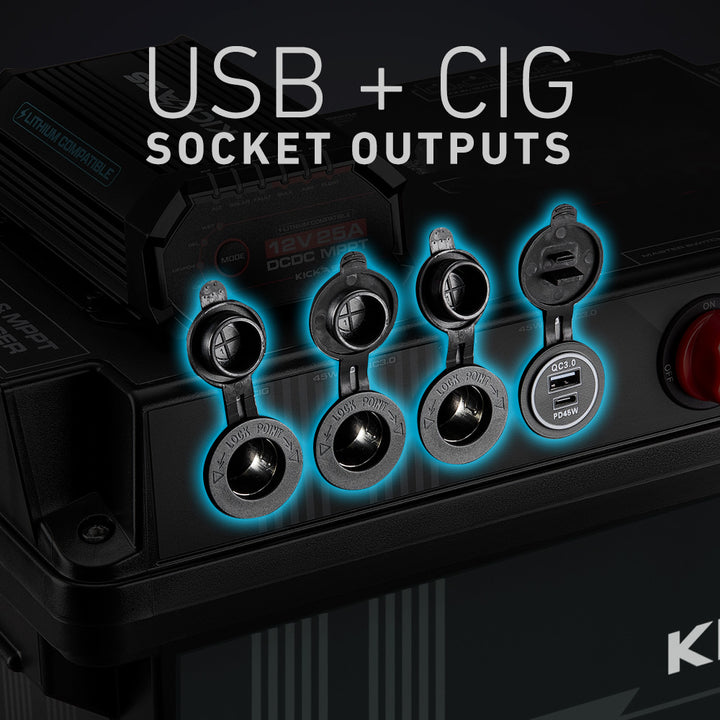 USB + Cig Socket Outputs 