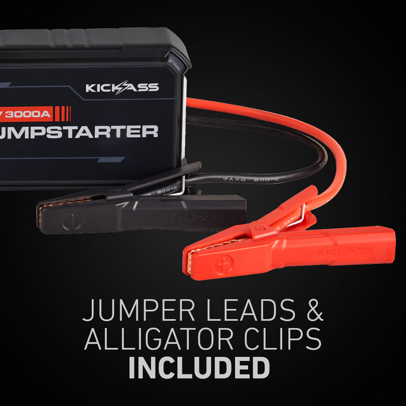 Jumper Leads & Alligator Clips Included 