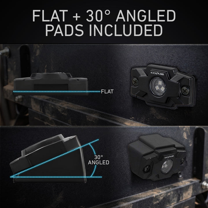 Flat + 30° Angled Pads Included 