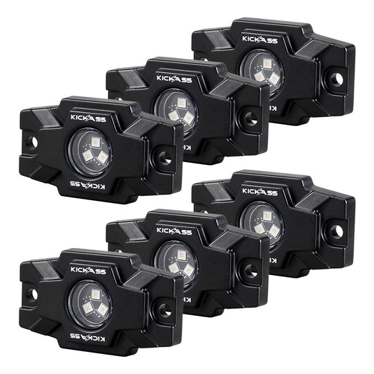 Kickass Outback RGB Rock Lights - 6 Pack