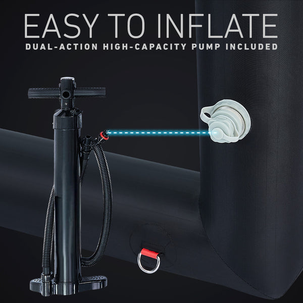 Easy to Inflate: Dual-Action High-Capacity Pump Included 