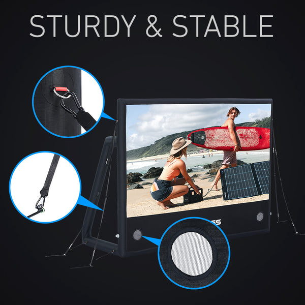 Sturdy & Stable – Reinforced D-Rings, Guide Straps & Wind Vents 