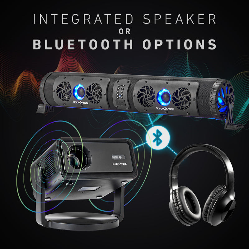 Integrated Speaker + Bluetooth Options 