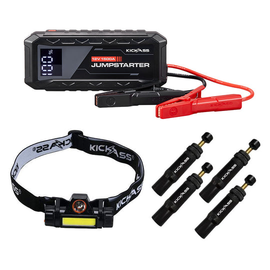 KickAss Jump Starter Bundle with Tyre Deflators & Torch