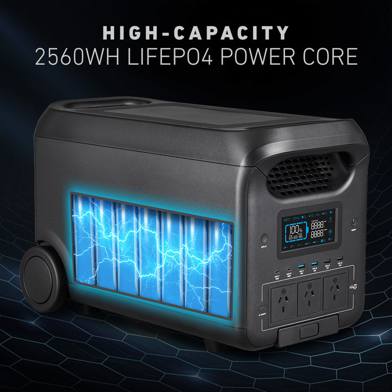 High-Capacity 2560Wh LiFePO4 Power Core (Equivalent to 200Ah at 12V) 