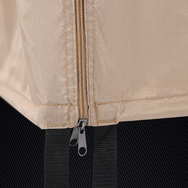 Heavy Duty YKK 10 Zippers on Both Sides  