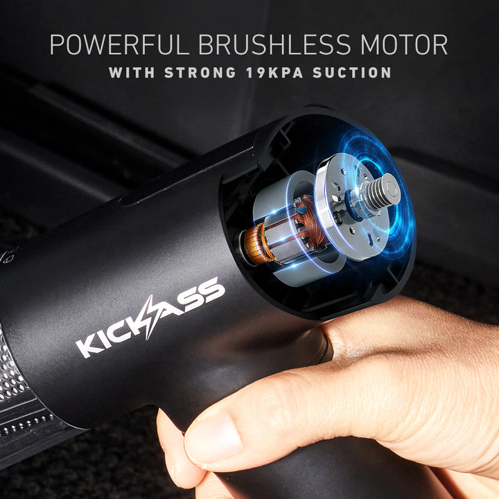 Powerful Brushless Motor with Strong 19kPa Suction  