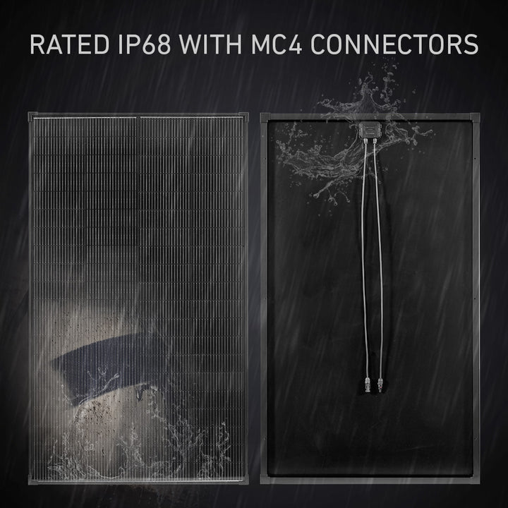 Rated IP68 with MC4 Connectors 