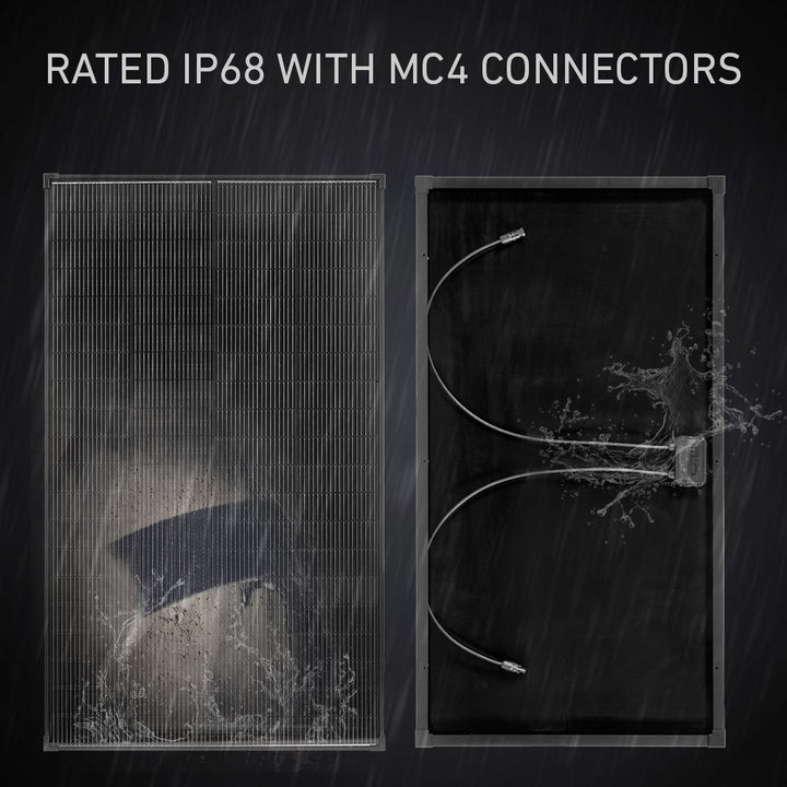 Rated IP68 with MC4 Connectors 
