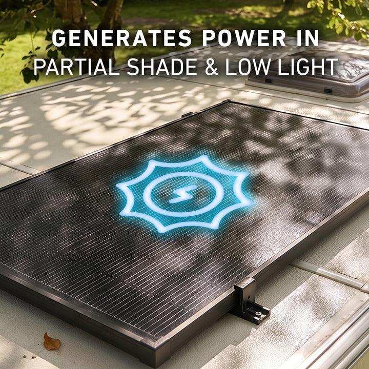 Generates Power in Partial Shade & Low Light 