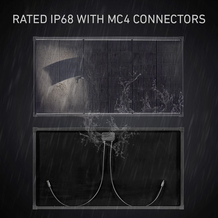 Rated IP68 with MC4 Connectors 