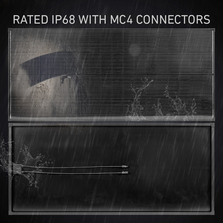 Rated IP68 with MC4 Connectors 