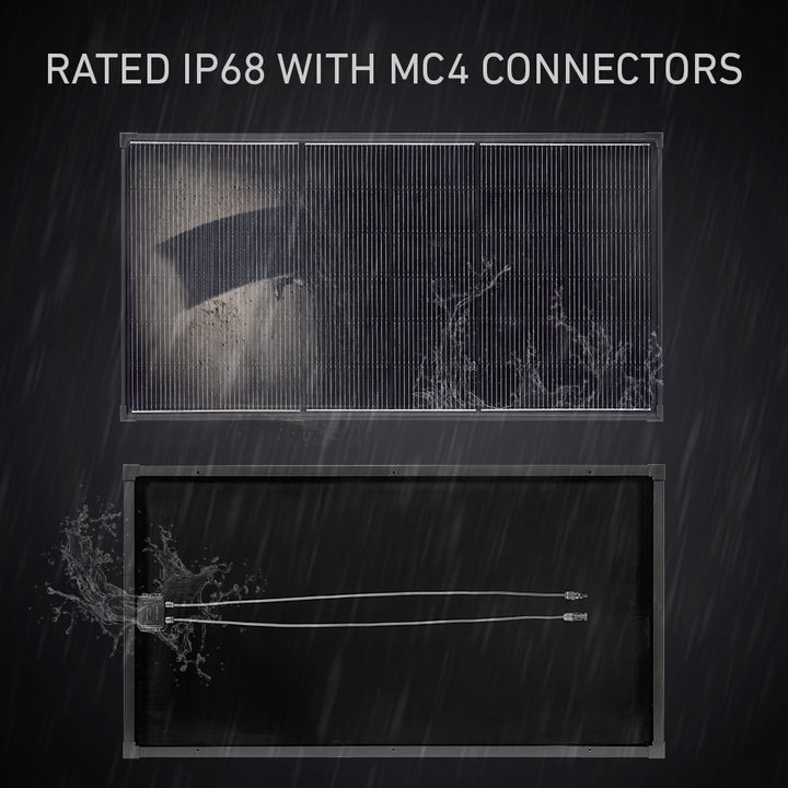 Rated IP68 with MC4 Connectors 