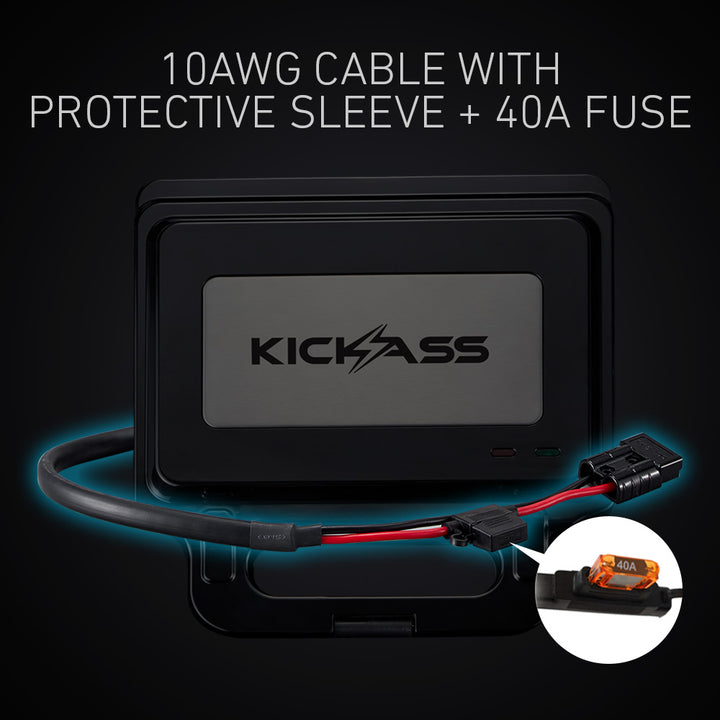10AWG Cable with Protective Sleeve + 40A Fuse 