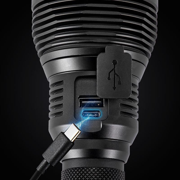 Recharges via USB-C Cable 