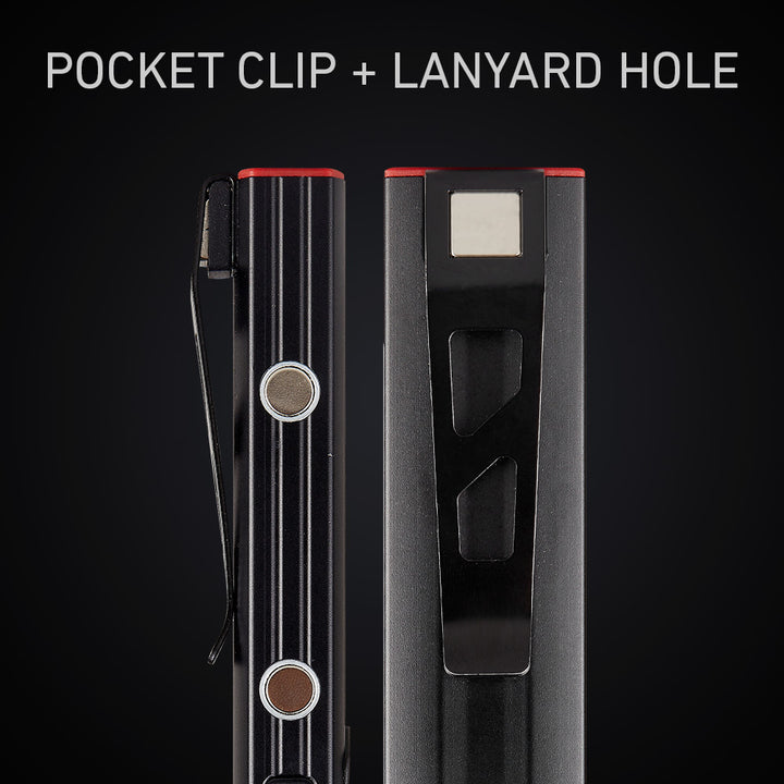 Pocket Clip + Lanyard Hole 