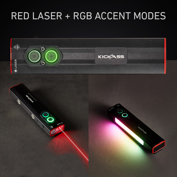 Red Laser + RGB Accent Modes 