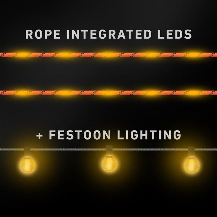 Rope Integrated LEDs + Festoon Lighting 
