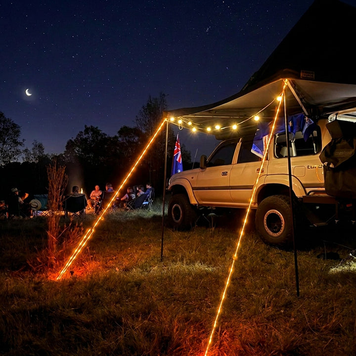 Rope Integrated LEDs + Festoon Lighting 