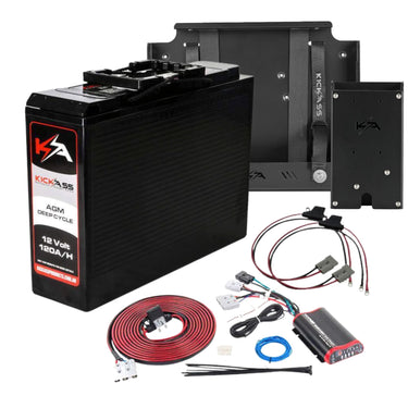 KickAss 120Ah Slimline AGM Dual Battery Kit with DCDC Charger