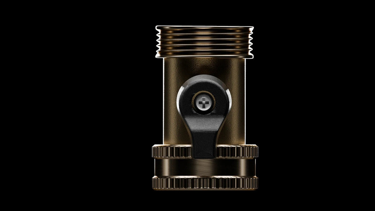 AquaBoss corrosion-resistant brass valve — front detail