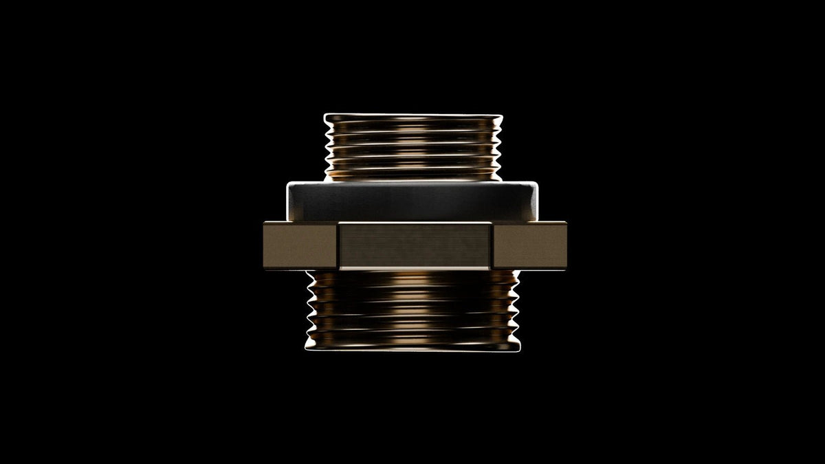 AquaBoss corrosion-resistant brass threaded fitting detail