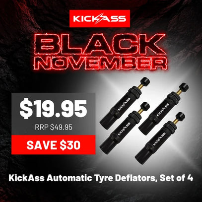 KickAss Automatic Tyre Deflators, Set of 4 — Black November hero deal