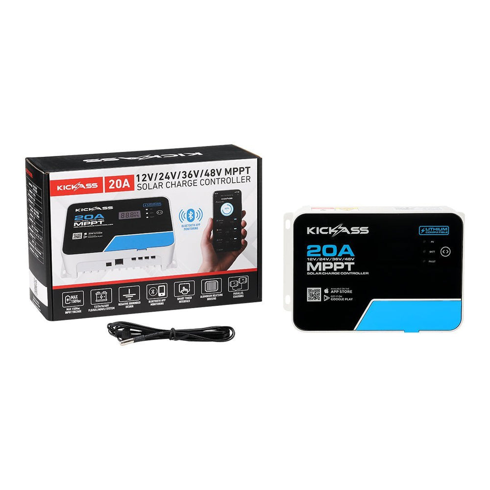 The KickAss 12V 200W Super Thin Portable Camping Solar Panel and 20A