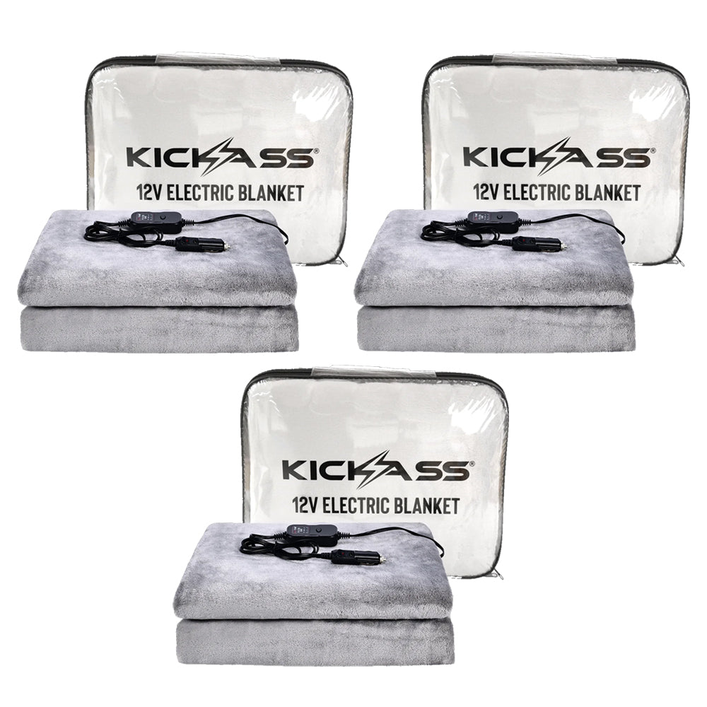 KickAss 12V Electric Blanket 3 Pack