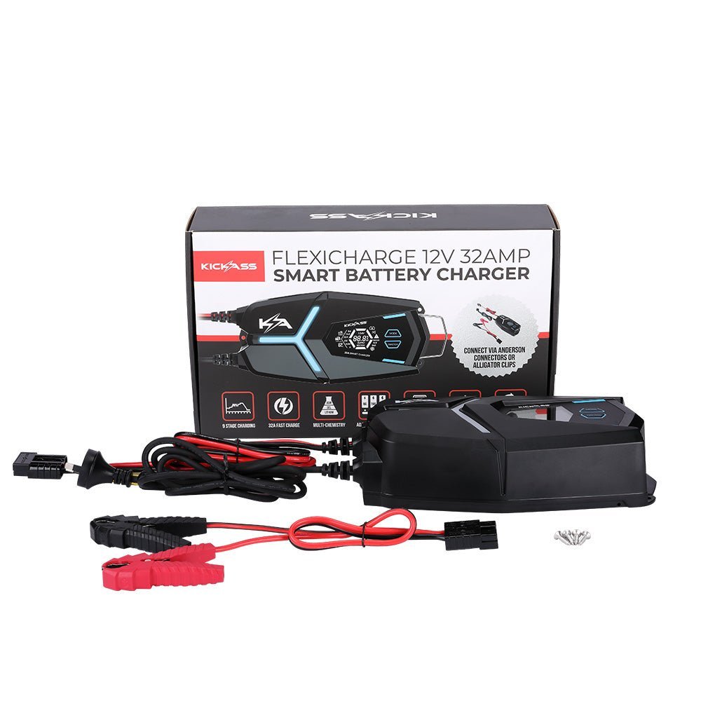 KickAss 150Ah Lithium Power Station with 40A DCDC Charger & 32A AC Charger Bundle