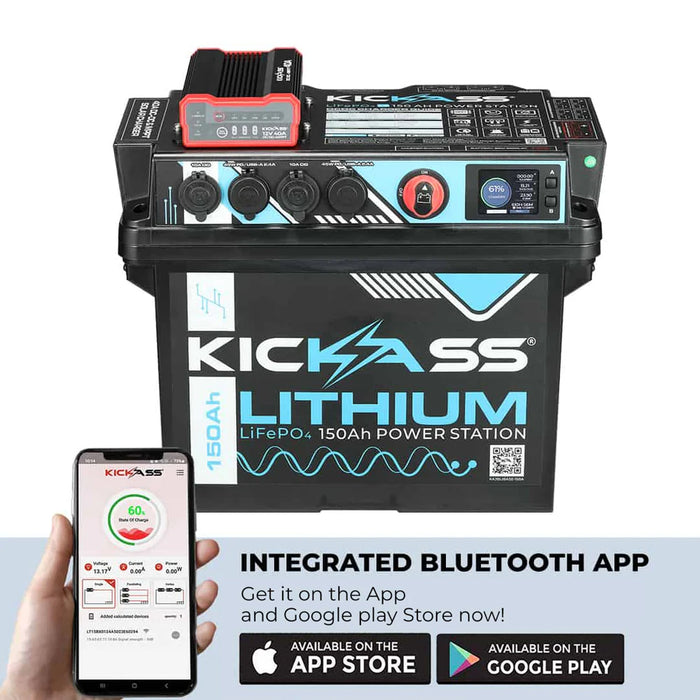 The KickAss 150Ah Lithium Battery Box Power Station With DCDC Charger