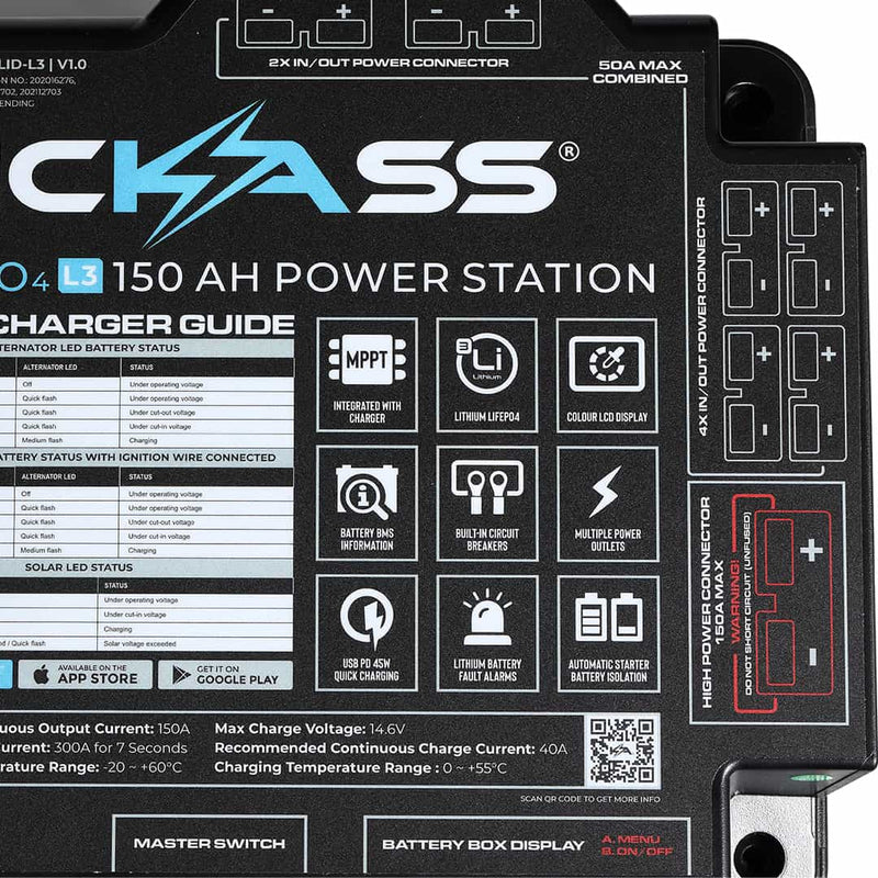 The KickAss 150Ah Lithium Battery Box Power Station With DCDC Charger