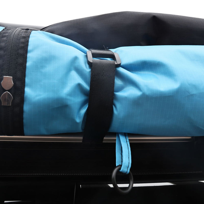 The KickAss Premium Shower Awning in Blue & Instant Camping Hot Water