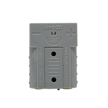 KickAss Products50A Grey Anderson Style Quick Screw Connector with Red LED LightTVUSCHEU50G2B