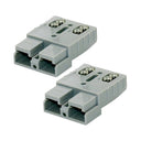 KickAss Products50A Grey Anderson Style Quick Screw Connector with Red LED LightTVUSCHEU50G2B