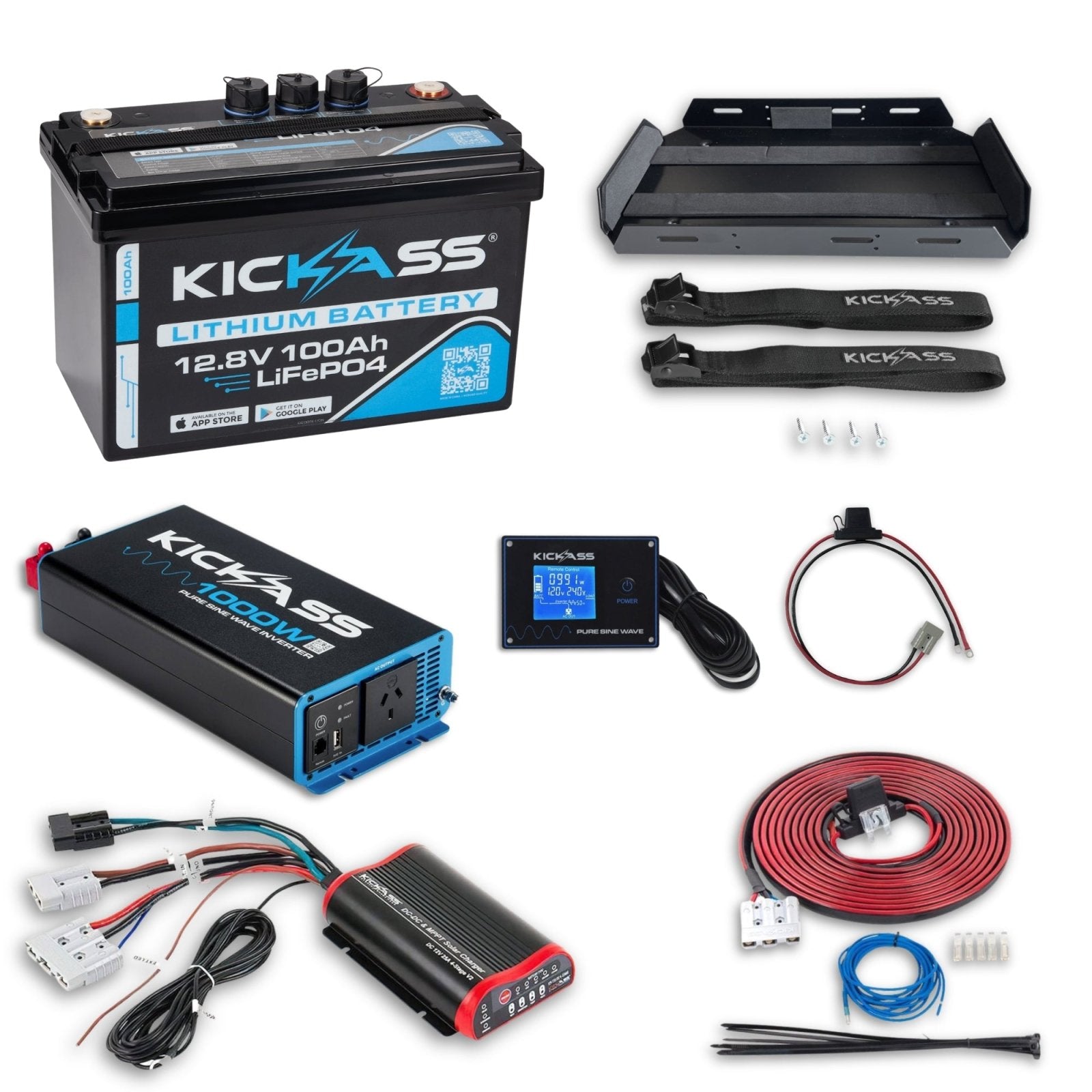 KickAss ProductsKickAss 100Ah Complete Lithium Dual Battery Kit