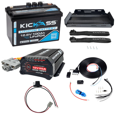 KickAss ProductsKickAss 100Ah Essential Smart Lithium Dual Battery KitKA12100XTRAYDCDCSMART