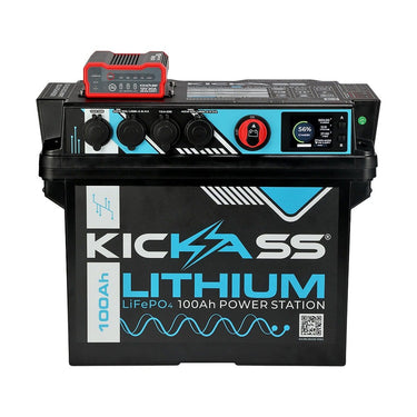 KickAss ProductsKickAss 100Ah Lithium Battery Box With DCDC Charger - 20AKAJBLITKIT100