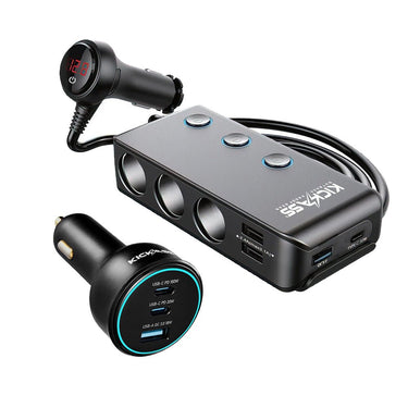KickAss ProductsKickAss 100W Car Charger + 3 Way Cigarette Socket Splitter BundleKA100W-3WAY-BUNDLE